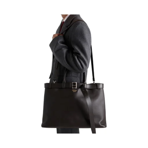 Prada Buckle leather bag with belt