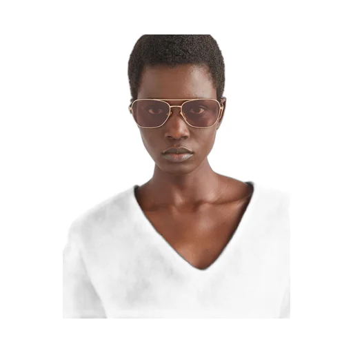 Sunglasses with triangle logo