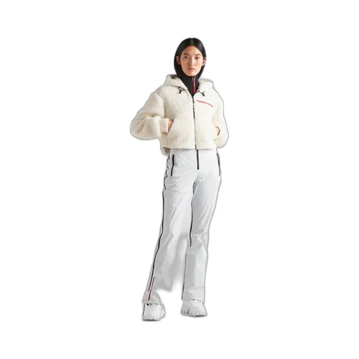 Cropped double fleece jacket
