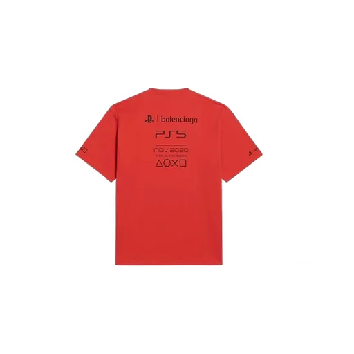 x PlayStation Crossover PS5 Alphabet Geometry Pattern Printing T-Shirt