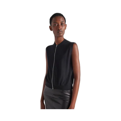 Cashmere zipper vest