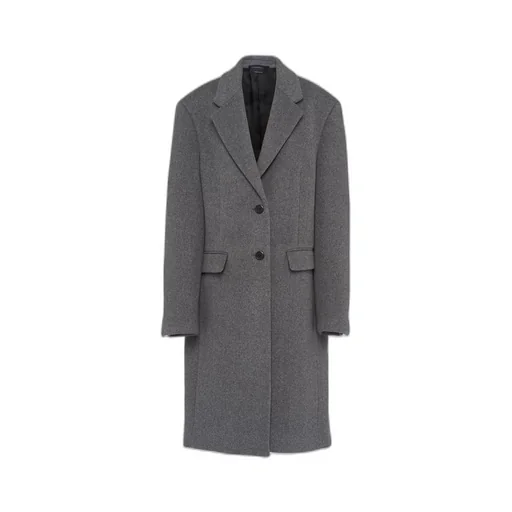 Single-breasted velour coat