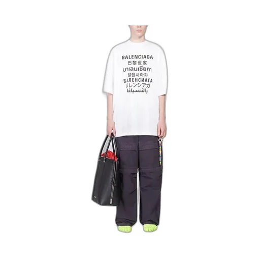 Word Printing Round Neck T-Shirt