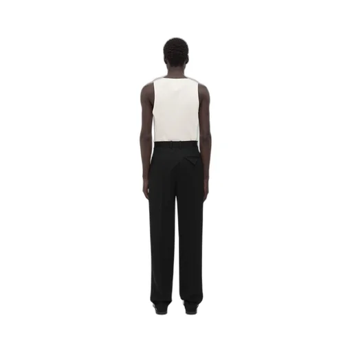Wool Grain De Poudre Trousers