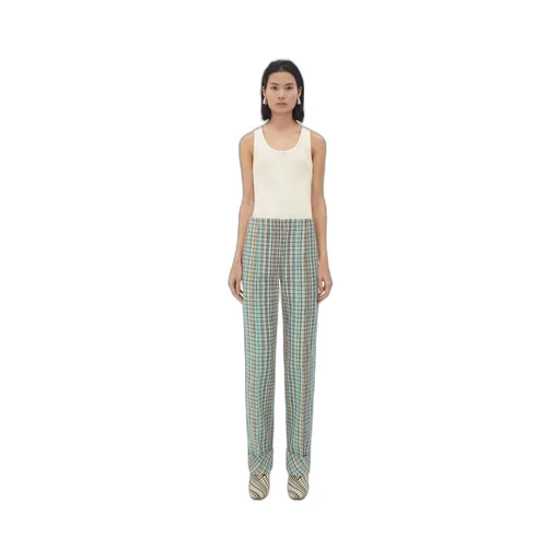 Cotton Check Trousers