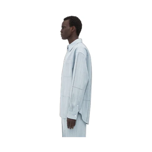Viscose Silk Shirt With Embroidered Detail