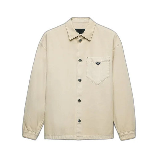 Worn bull-denim shirt