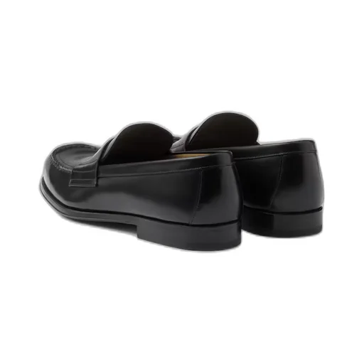 Brushed leather loafers