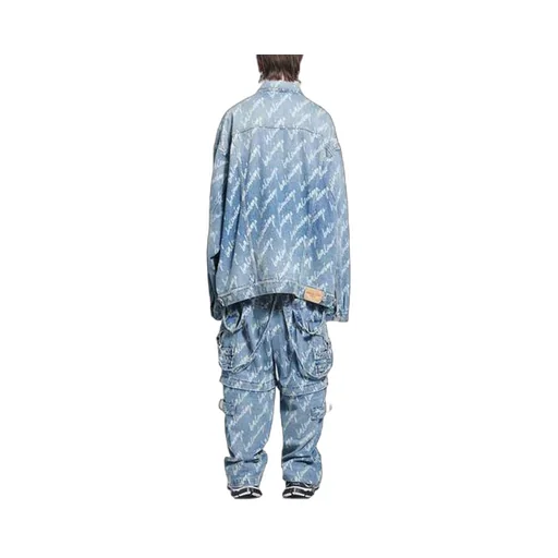 Allover Script Logo Denim Jacket