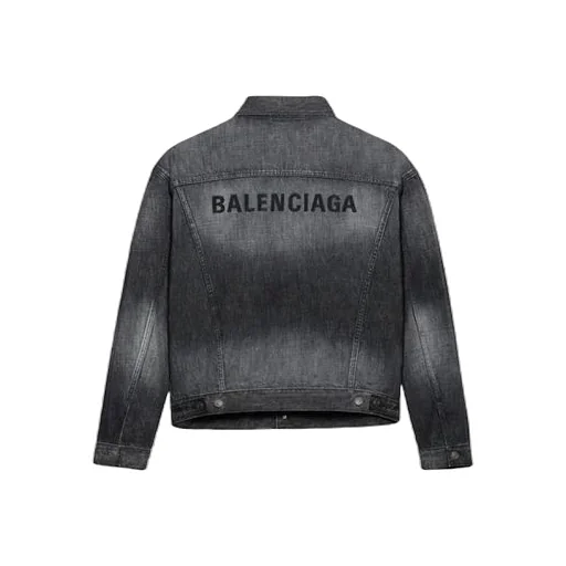 Denim Jacket With Back Logo Large Fit