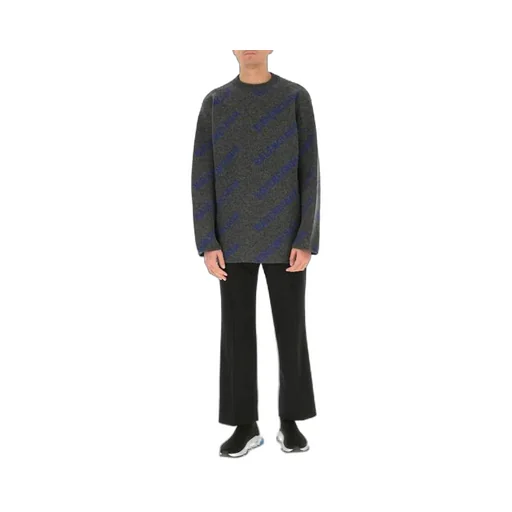 Intarsia Knit Logo Jumper