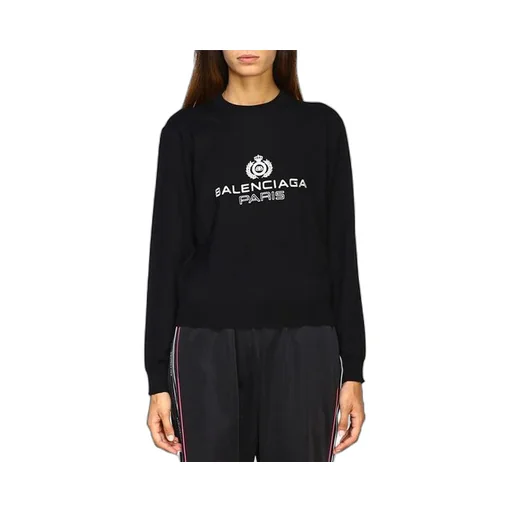 Logo Round-neck Sweatshirt Black