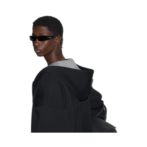 Viscose jersey hooded sweatshirt