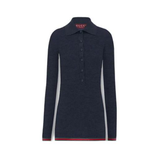 Extra fine rib cashmere knit top