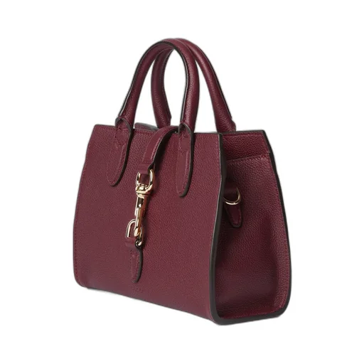 Small tote bag with hook closure