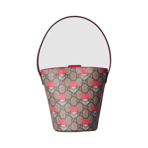 Children's printed GG bucket bag