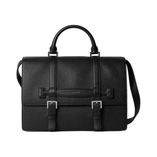 Medium buckle briefcase with Gucci logo