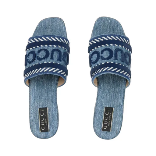 Women's slide sandal with Gucci script
