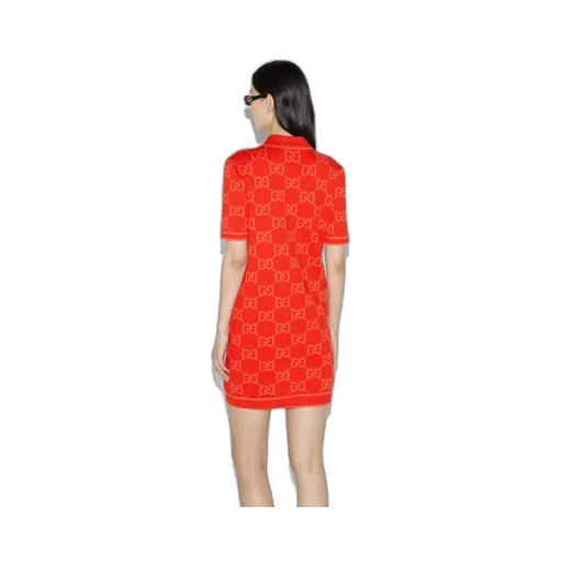 GG cotton polo dress