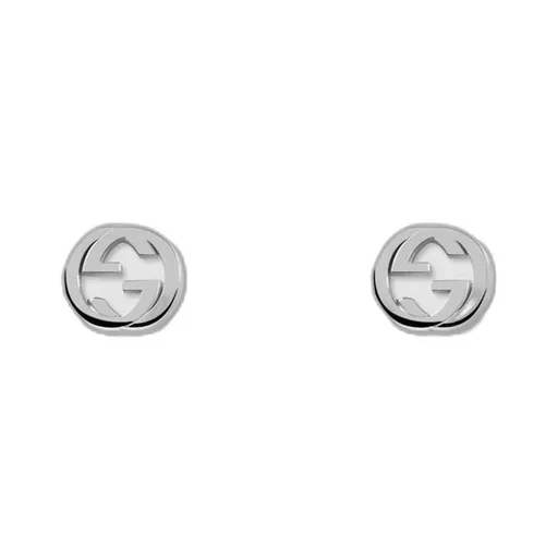 Silver Gucci Interlocking earrings