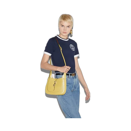 Gucci Jackie ostrich shoulder bag