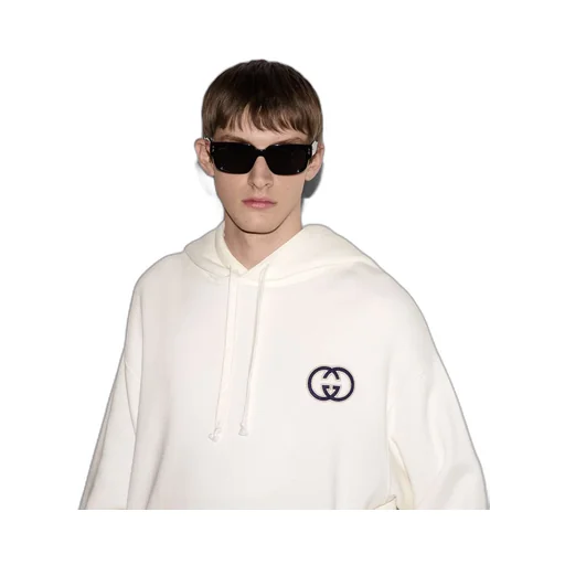 Cotton jersey hooded sweatshirt