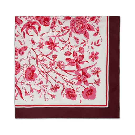 Floral print silk scarf
