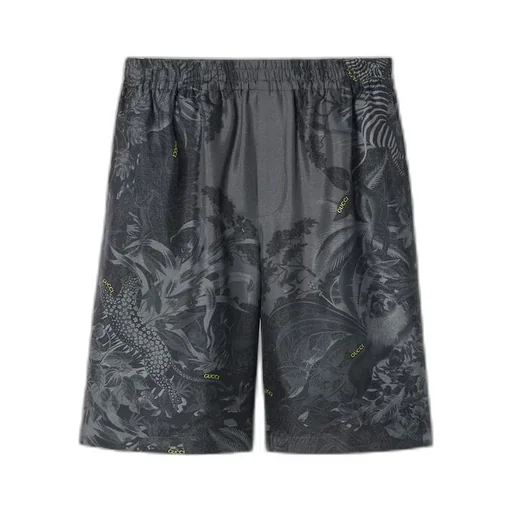 Gucci flora and fauna print silk shorts