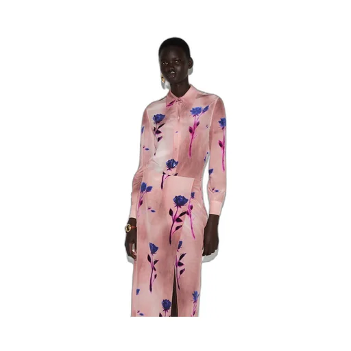 Floral print crêpe de chine shirt