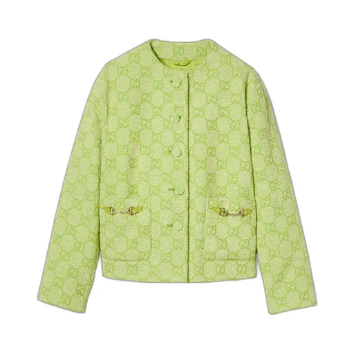 GG bouclé cotton jacket with Horsebit