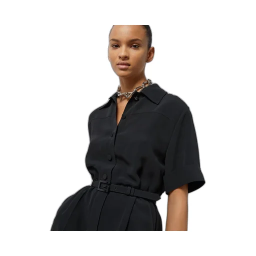 Viscose crêpe cady short jumpsuit