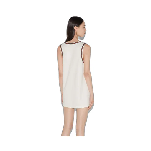 Short technical jersey dress with Web
