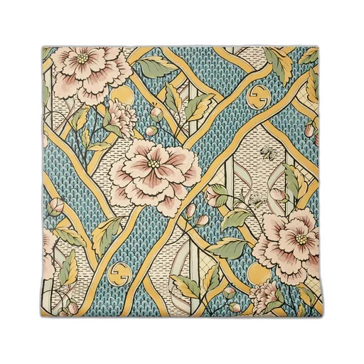 Floral print wallpaper