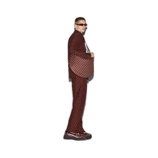 GG wool with optical effect pant