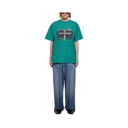 Band Portrait Printing Logo Retro Loose T-Shirt