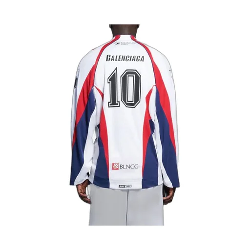 Hockey Sports Mesh Long Sleeves White