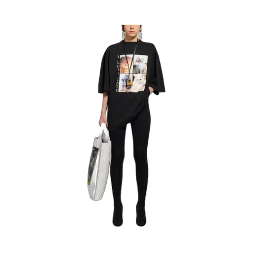 I Love Cats Print T-Shirt