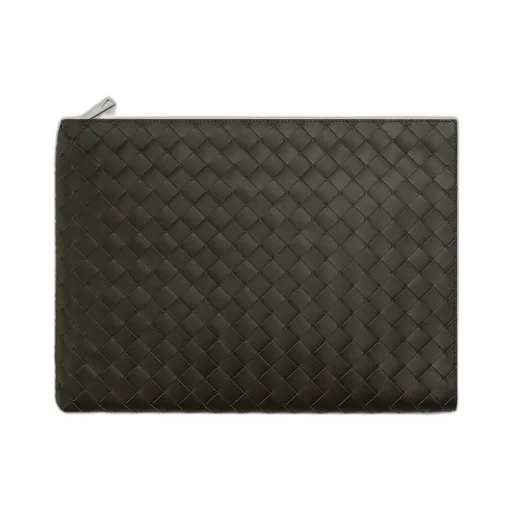 Intrecciato Half Zipped Pouch