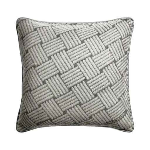 Cashmere Cushion With Intreccio Motif
