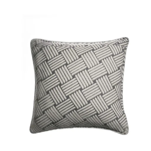 Cashmere Cushion With Intreccio Motif