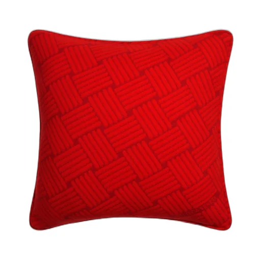 Cashmere Cushion With Intreccio Motif