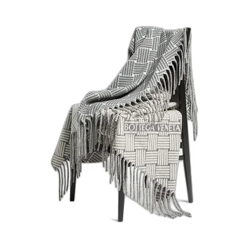 Cashmere Blanket With Intreccio Motif