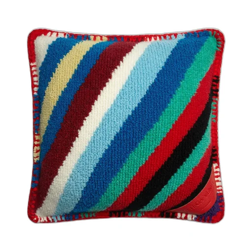 Loopy Stripe Knit Cushion