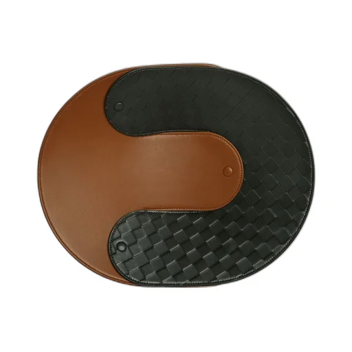 Interlocking Leather Tray - L