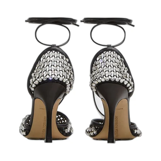 Sparkle Stretch Lace-Up Sandal