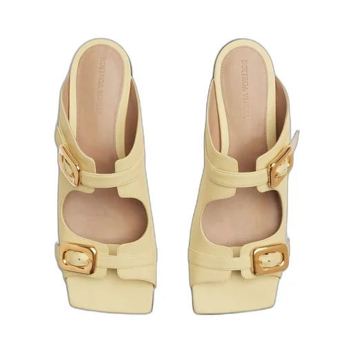 Stretch Buckle Flat Mule
