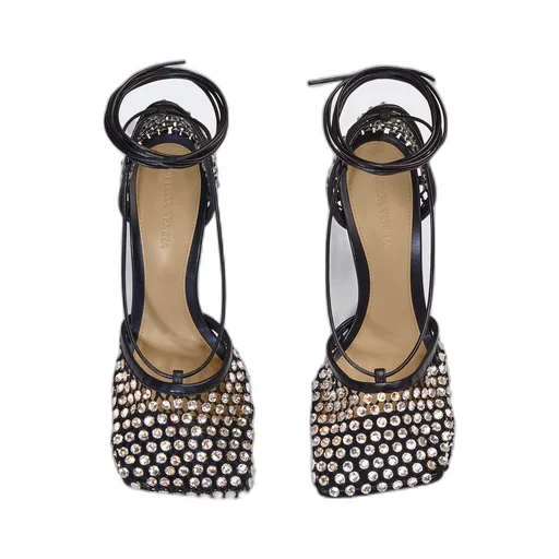 Sparkle Stretch Lace-Up Sandal