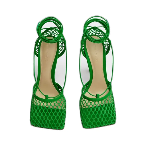 Stretch Lace-Up Sandal