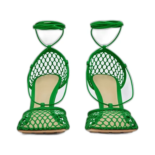 Stretch Lace-Up Sandal
