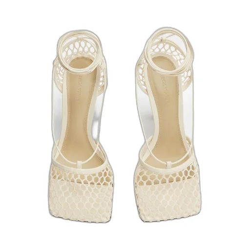 Stretch Lace-Up Sandal